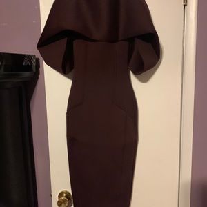 ASOS Fold Front Bardot Midi Dress BRAND NEW